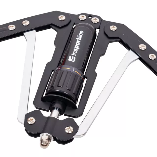 Karerősítő inSPORTline Vancer, kompakt méret, univerzális használat, kétrétegű szénacél cső, biztonságos súlyzós edzés, csúszásmentes fogantyú