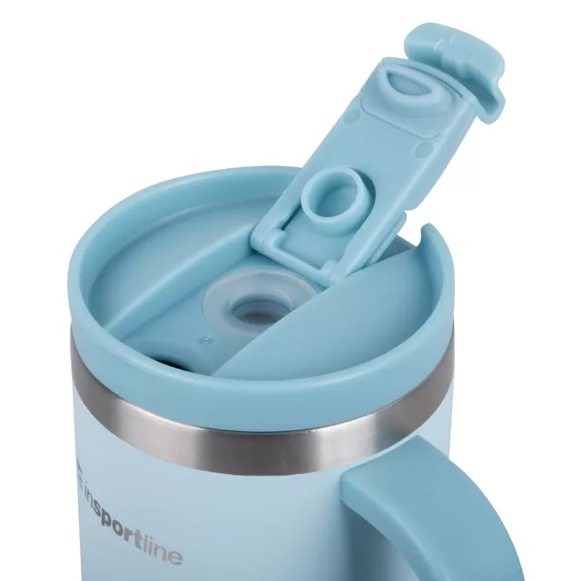 Termosz inSPORTline Natticino 470 ml, kettős zárórendszerrel ellátott csavaros kupak, duplafalú rozsdamentes acélszerkezet, keskeny alsó rész - kávé