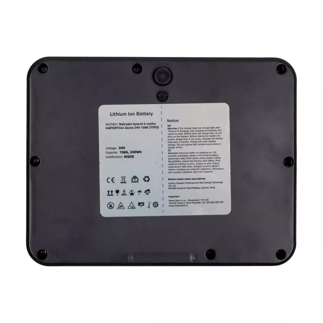 Csere akkumulátor az inSPORTline Zauney kerekesszékhez 24V 10Ah, lítium akkumulátor, 23,5 x 18 x 5 cm