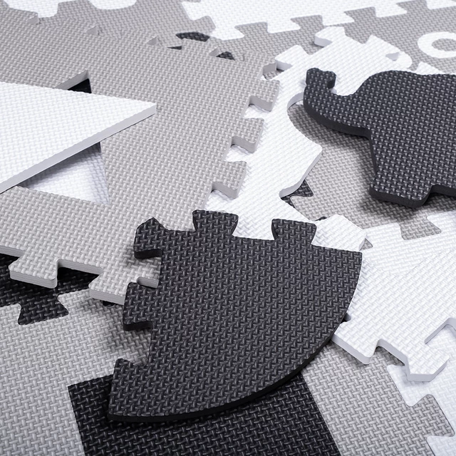 Habszivacs puzzle szőnyeg védőfallal inSPORTline Trastino 30,5x30,5x1 cm, 36 db