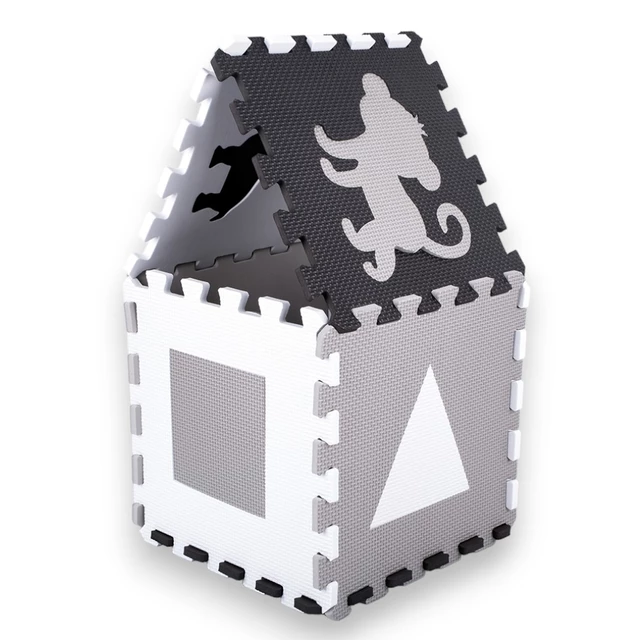 Habszivacs puzzle szőnyeg védőfallal inSPORTline Trastino 30,5x30,5x1 cm, 36 db