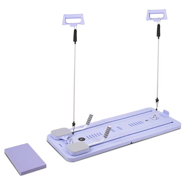 Pilates reformer inSPORTline Trancer Basic, csúszásmentes, összecsukható kialakítás, kivehető kijelző, állvány telefon számára - fekete