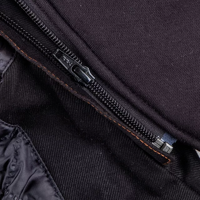 Motoros kabát W-TEC Black Heart Reeftor, cipzáras kapucni húzózsinórral, meghosszabbított hosszúság, steppelt belső bélés, hosszú ujjak - fekete