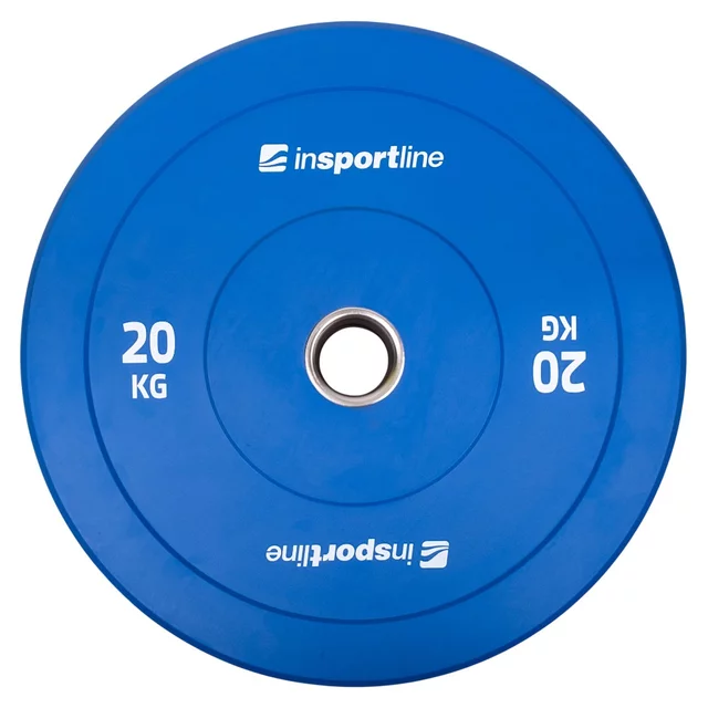 2x5 darabos gumikorong szett inSPORTline Bumper Plate Go 2x 5-25 kg 50 mm, otthoni és edzőtermi használatra, kiváló kivitelezés, kopásálló kialakítás
