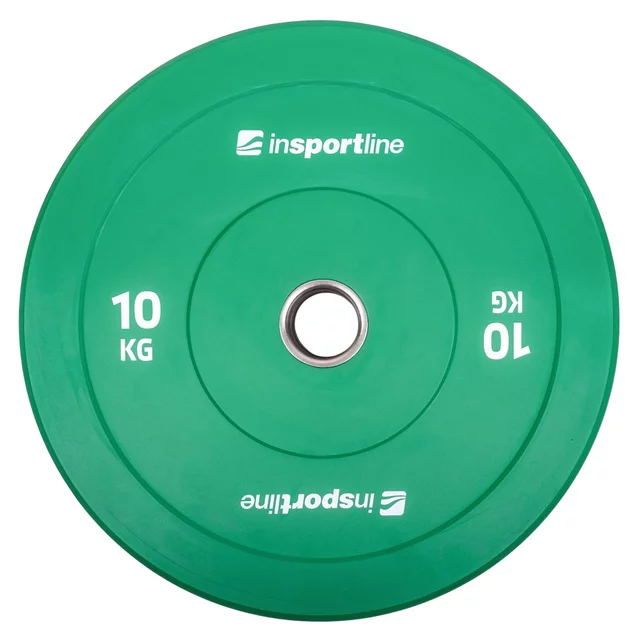 2x5 darabos gumikorong szett inSPORTline Bumper Plate Go 2x 5-25 kg 50 mm, otthoni és edzőtermi használatra, kiváló kivitelezés, kopásálló kialakítás