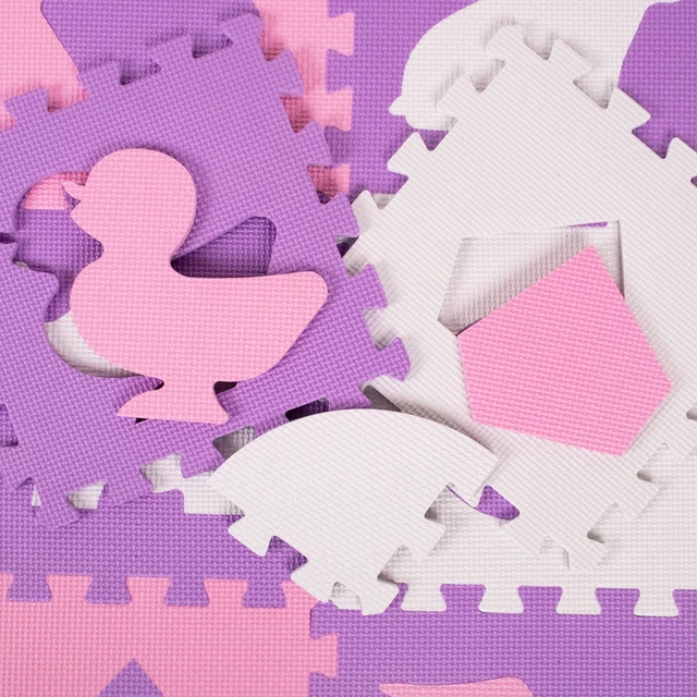 Habszivacs puzzle szőnyeg védőfallal inSPORTline Burgino 30,5x30,5x1 cm, 36 db