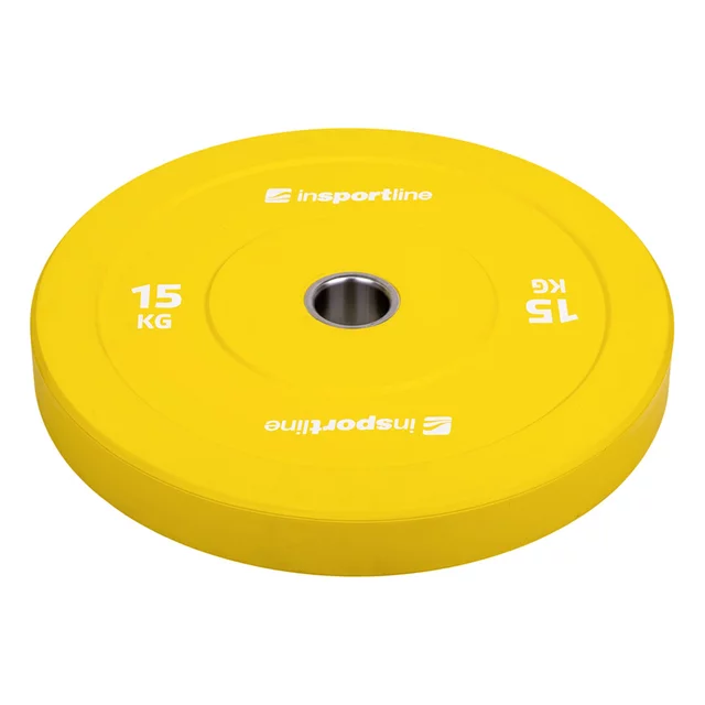 2x5 darabos gumikorong szett inSPORTline Bumper Plate Go 2x 5-25 kg 50 mm, otthoni és edzőtermi használatra, kiváló kivitelezés, kopásálló kialakítás