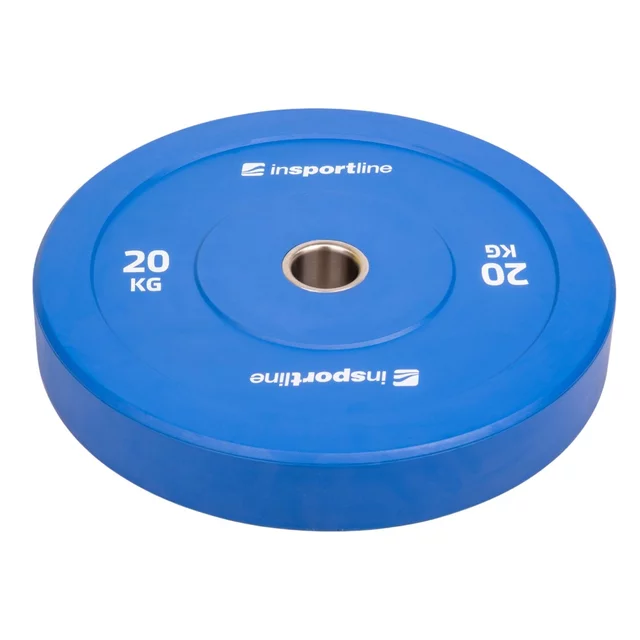 2x5 darabos gumikorong szett inSPORTline Bumper Plate Go 2x 5-25 kg 50 mm, otthoni és edzőtermi használatra, kiváló kivitelezés, kopásálló kialakítás