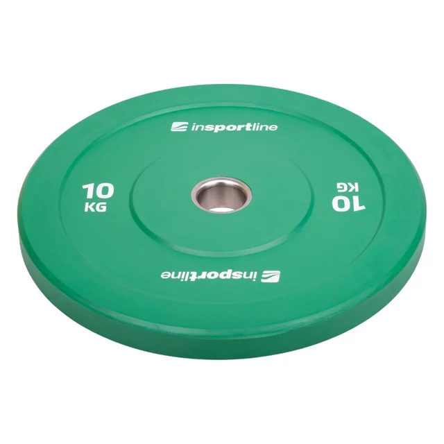 2x5 darabos gumikorong szett inSPORTline Bumper Plate Go 2x 5-25 kg 50 mm, otthoni és edzőtermi használatra, kiváló kivitelezés, kopásálló kialakítás