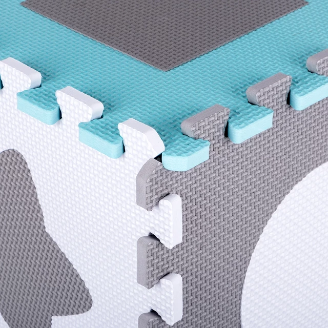 Szivacs puzzle Játszómatrac védőfallal inSPORTline Smarfino 30,5x30,5x1 cm, 36 db