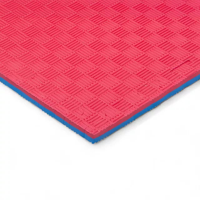 Puzzle tatami szőnyeg inSPORTline Sazegul 100x100x2 cm - kávéhab-fekete, 5 csíkos minta