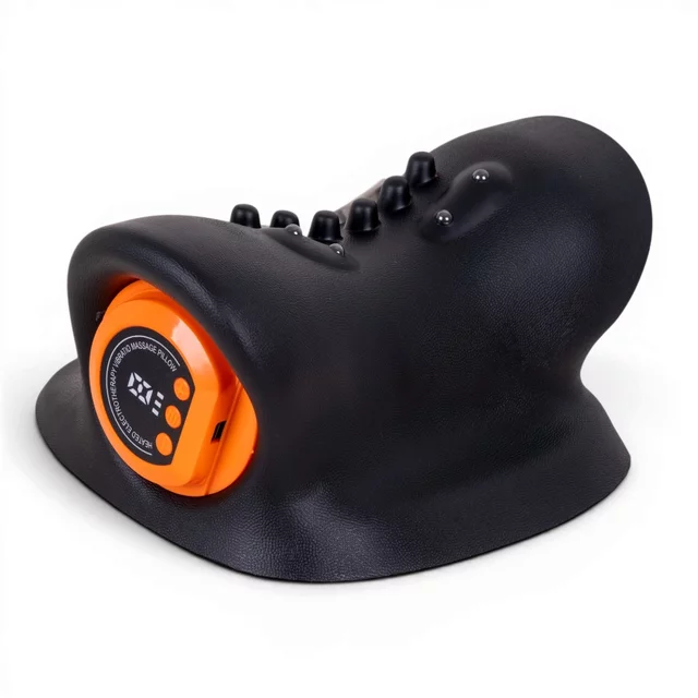 EMS nyakmasszírozó készülék inSPORTline Elixon, ergonomikus kialakítás, csendes működés, újratölthető akkumulátor, vezeték nélküli távirányító, fűtés - fekete