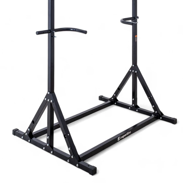 Húzódzkodó állvány inSPORTline Power Tower ON-X PT200, robosztus acélszerkezet, csúszásgátló bevonat a fogantyúkon, csúszásmentes alapfelület