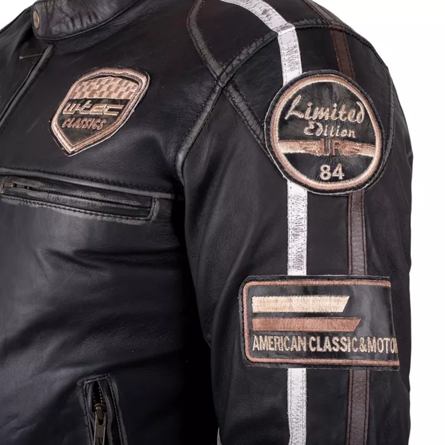 Férfi motoros bőrkabát W-TEC Sheawen Vintage