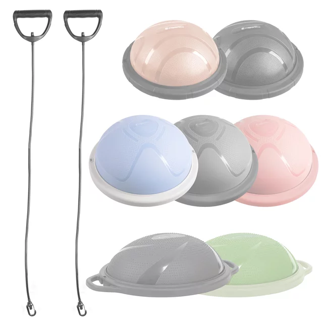 Gumi expander inSPORTline Dome Hold, Edge és Compact félgömbökhöz 2 db, karabineres rögzítés, ergonómikus fogantyúk, csúszásgátló barázdák
