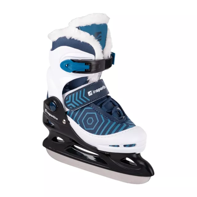 Gyermek jégkorcsolya inSPORTline Izaky Pro, AdjusTouch, Thermo Fit, Comfort Fit, MicroLock biztonsági csat, Safety Ankle System