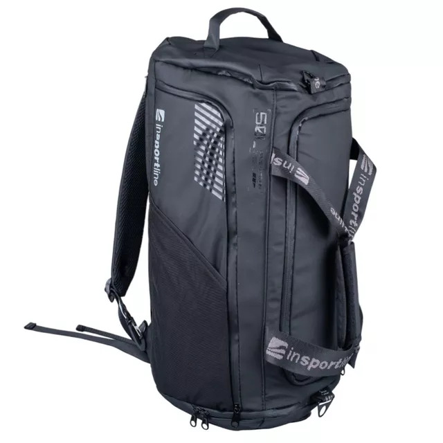 Sporttáska 2 az 1-ben inSPORTline Cavesso 50, laptoprekesz, cipőrekesz szellőzéssel, kódzár, 50L,  zseb a nedves ruhák  számára