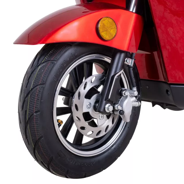 Elektromos háromkerekű robogó inSPORTline Zorica Deluxe elektromágneses fékkel - piros