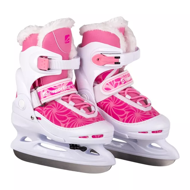 Gyermek jégkorcsolya inSPORTline Izabely Pro, AdjusTouch, Thermo Fit, Comfort Fit, MicroLock biztonsági csat, Safety Ankle System