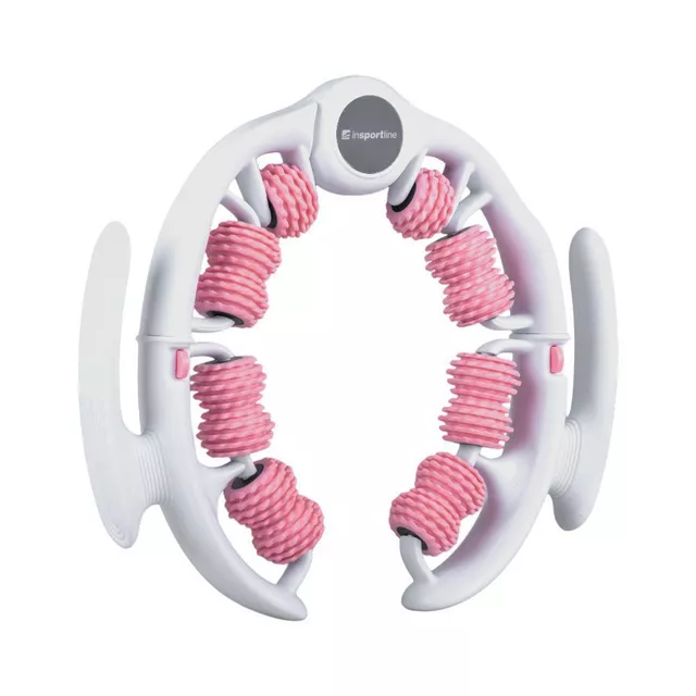 Multifunkcionális masszírozó inSPORTline Alesaki, 8 masszázsgörgő, kibontható, ergonomikus forma fogantyúkkal, könnyű és tartós konstrukció
