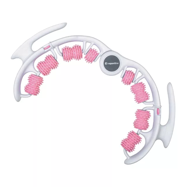 Multifunkcionális masszírozó inSPORTline Alesaki, 8 masszázsgörgő, kibontható, ergonomikus forma fogantyúkkal, könnyű és tartós konstrukció