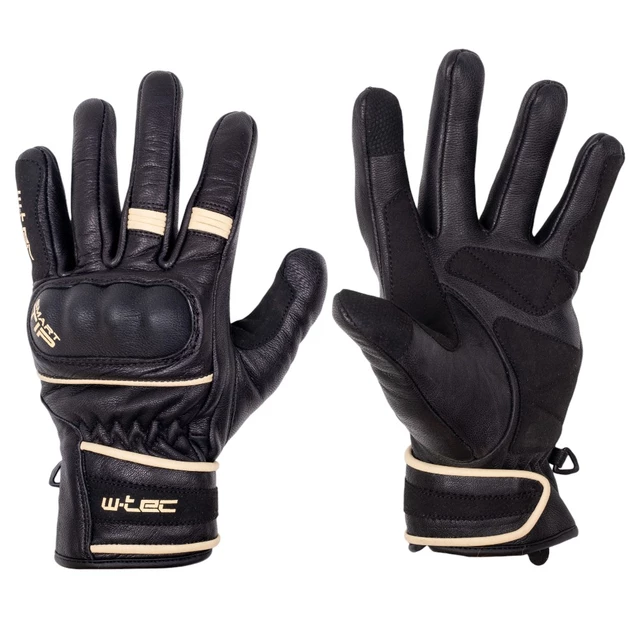 Motoros kesztyű W-TEC Franker - fekete-fehér