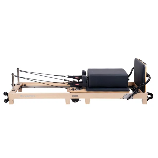 Pilates reformer inSPORTline Driftaler, összecsukható szerkezet biztonsági retesszel, tölgyfából készült váz, speciális pilates-doboz