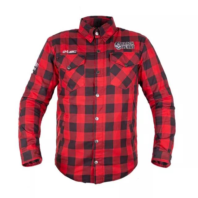 Motoros ing W-TEC Black Heart Rattlesneak - fekete piros csíkkal - piros-fekete kockás