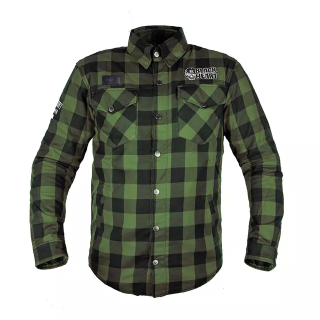 Motoros ing W-TEC Black Heart Rattlesneak - zöld-fekete kockás