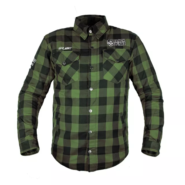 Motoros ing W-TEC Black Heart Rattlesneak - fekete piros csíkkal - zöld-fekete kockás