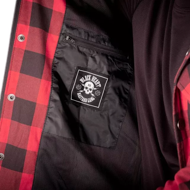 Motoros ing W-TEC Black Heart Rattlesneak - fekete piros csíkkal