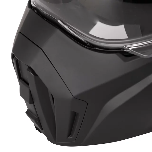 Moduláris motoros sisak W-TEC Satalone, ECE 22.06 típusjóváhagyás, aerodinamikus forma, 3 pozícióba állítható plexi, mosható bélés, puha arcpárnák - Fekete Matt