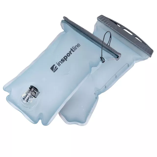 Hidratáló tasak inSPORTline Hydrigo 10 - 1 liter, rugalmas, erős és tartós anyag, szilikon fúvóka, rögzítőzsinór, 3 szájrész