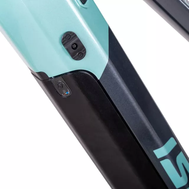 Női hegyikerékpár inSPORTline ISL Asuki 630 Wh 27,5" – 2025-ös modell, Bafang M410 motor, 150 km hatótávolság, 27,5" kerékátmérő - Aqua Kék