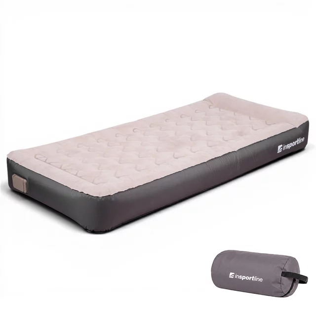 Egyszemélyes felfújható matrac inSPORTline Valkon 197x90x22 cm beépített elektromos pumpával, egyszerű felfújás/leeresztés, összecsukható szállításhoz