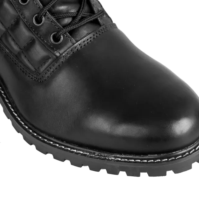 Női motoros csizma W-TEC Leocia Black megerősített párnázás, csúszásgátló talp, fűzős rögzítés - fekete