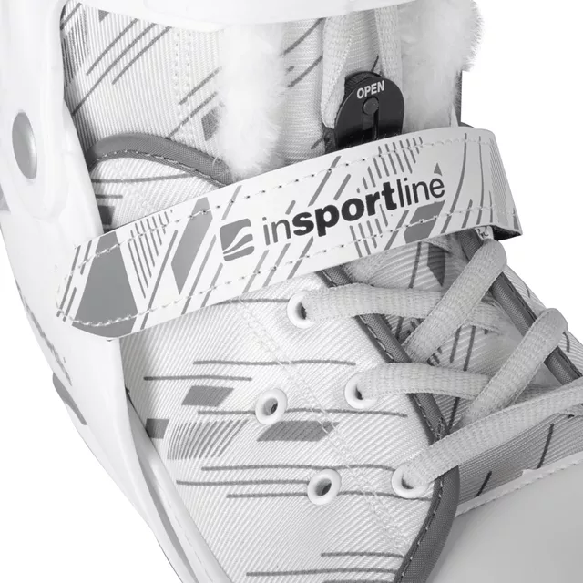Jégkorcsolya inSPORTline Bergera, ComfortFit technológia, AdjusTouch rendszer, Safety Ankle rendszer - fehér