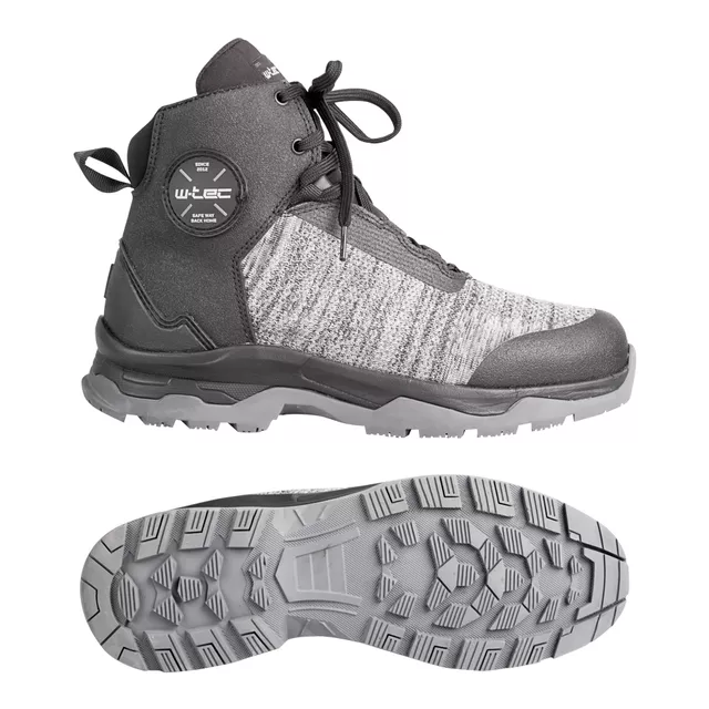 Motoros csizma W-TEC Garavit kétkomponensű talp, hálós bélés, puha futófelület - fekete