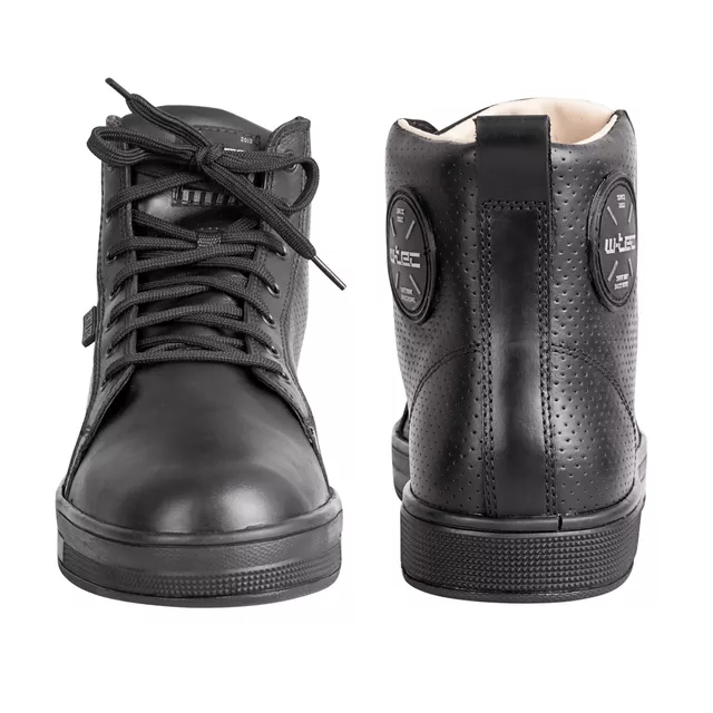 Motoros csizma W-TEC Ravito valódi marhabőrből , dupla varrás, fűzős rögzítés