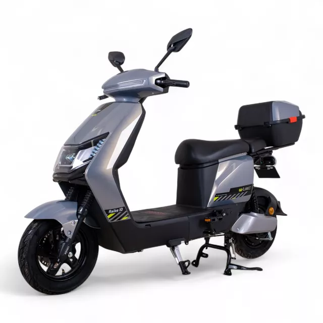 Elektromos robogó W-TEC Raike 10" Jogosítvány nélkül használható, zárható tárolódoboz - szürke-fekete