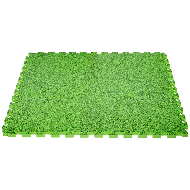 Puzzle tatami szőnyeg inSPORTline Zemalpro 100x100x2 cm, tartós anyag, csökkenti a zajt, könnyen mosható felület - gyep motívum