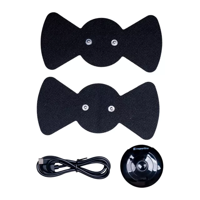 Izom elektrostimulátor inSPORTline Elefit, TENS és EMS program, jól tapadó elektródák, hosszú élettartamú újratölthető akkumulátor