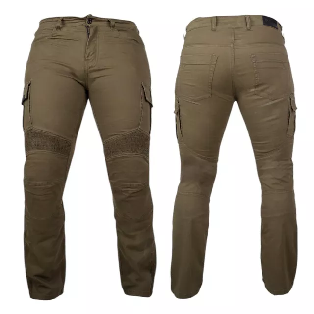 Motoros farmernadrág W-TEC Wallbridge Olive