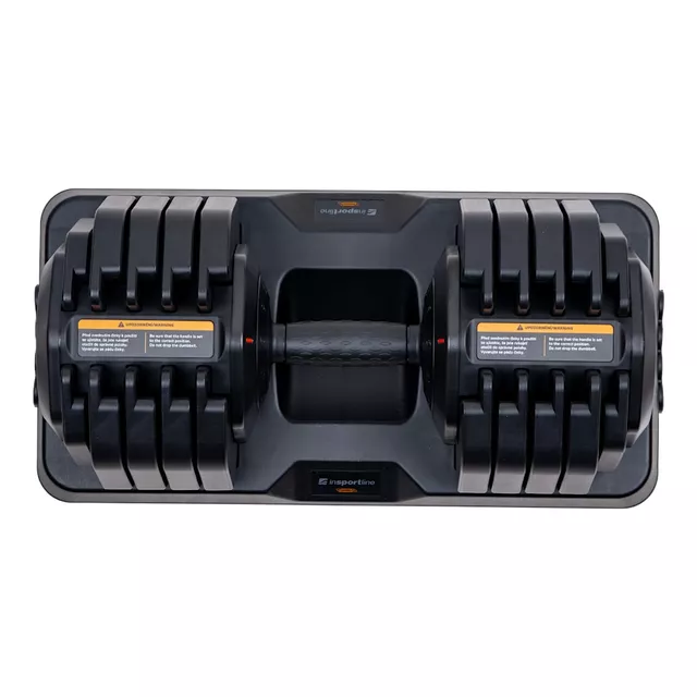 Állítható egykezes súlyzó inSPORTline DuraBell® 5-41 kg, gyors és egyszerű terhelésbeállító rendszer, kompakt, csúszásmentes fogantyú