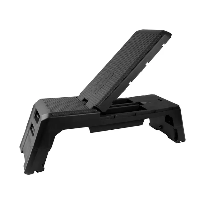 Állítható edzőpad és aerobic step lépcső inSPORTline AeroBench - fekete