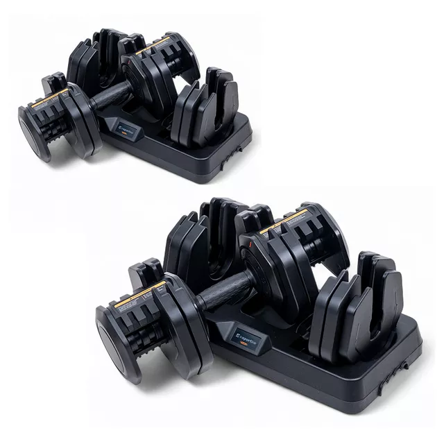 Állítható egykezes súlyzó szett inSPORTline DuraBell® 5-41 kg, gyors és egyszerű terhelésbeállító rendszer, kompakt, csúszásmentes fogantyú
