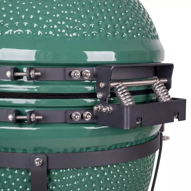 Kerámia kamado grill inSPORTline Pasionato 16", faszenes, kerámia, 116cm magas, BBQ grill, hőmérő, bomba izek, alacsony szénfogyasztás, kamado grill