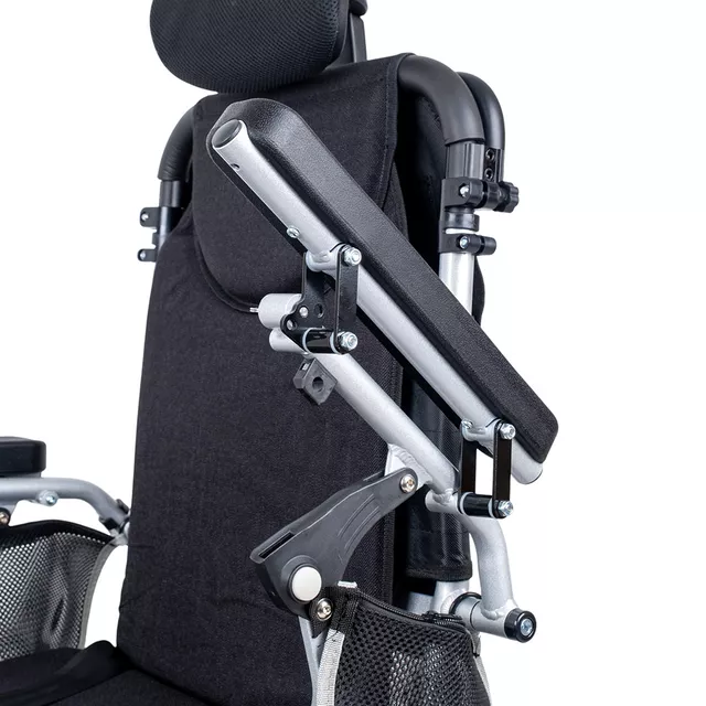 Elektromos kerekesszék inSPORTline Hawkie Evo II állítható háttámlával 700W, joystick, állítható háttámla, összecsukható kialakítás