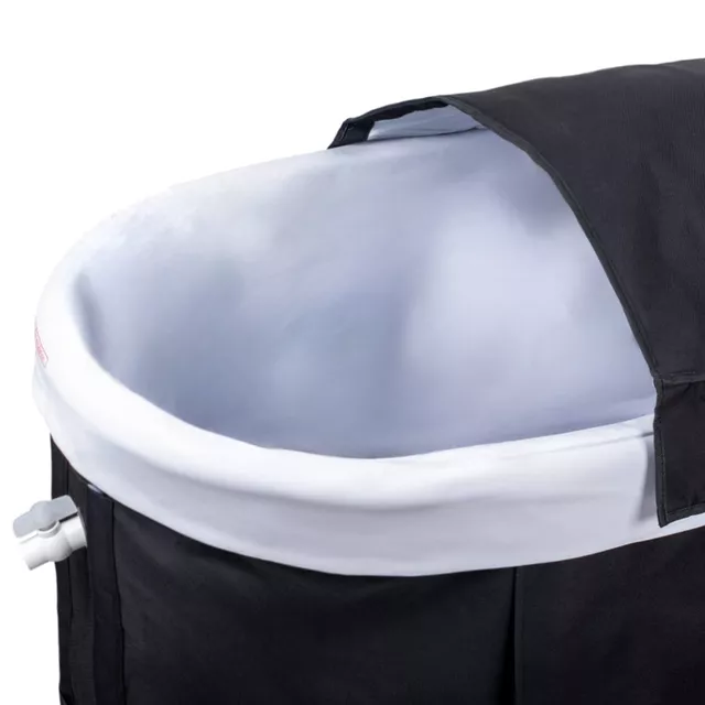 Hordozható edzőkád inSPORTline FrostPeace hőszabályozóval és gőzölőrendszerrel, ózon fertőtlenítés, jég és melegfürdő, alkalmazáshoz való csatlakozás