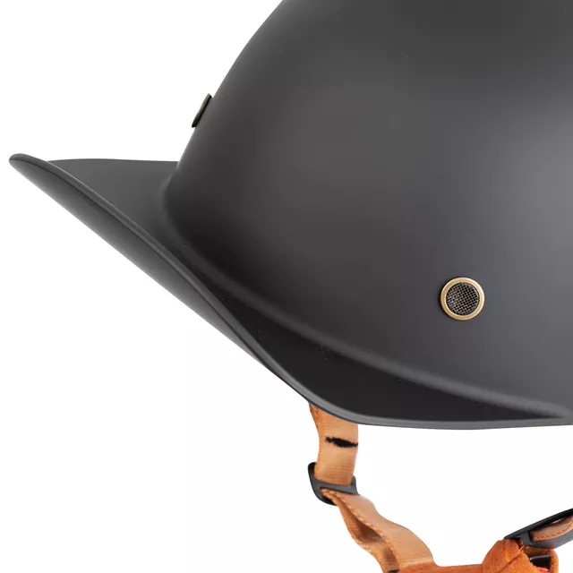 Retro nyitott sisak W-TEC Dazeck, kivehető belső bélés, eredeti formatervezés napellenzővel, állpánt, DOT FMVSS 218 számú tanúsítás